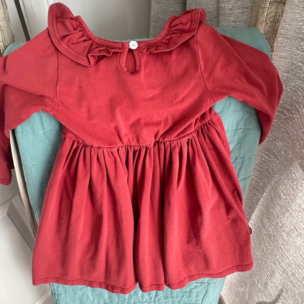 Charming Kids' Red Ruffle Top - Picture 2 of 7